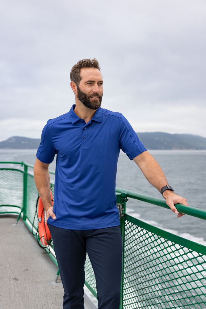 Cutter & Buck® Prospect Eco Textured Stretch Recycled Mens Big & Tall Polo