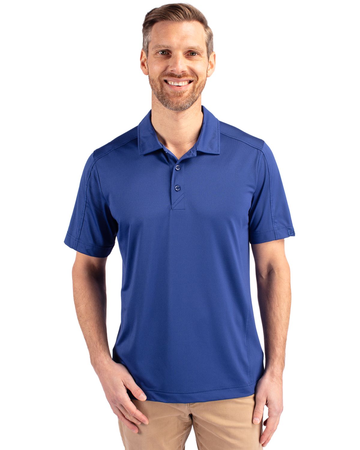 Cutter & Buck® Prospect Eco Textured Stretch Recycled Mens Big & Tall Polo