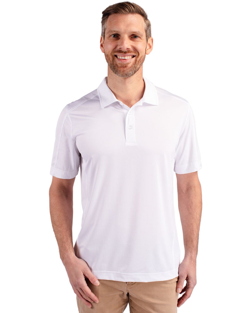 Cutter & Buck® Prospect Eco Textured Stretch Recycled Mens Big & Tall Polo