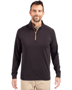 Cutter & Buck® Adapt Eco Knit Stretch Recycled Mens Quarter Zip Pull Over