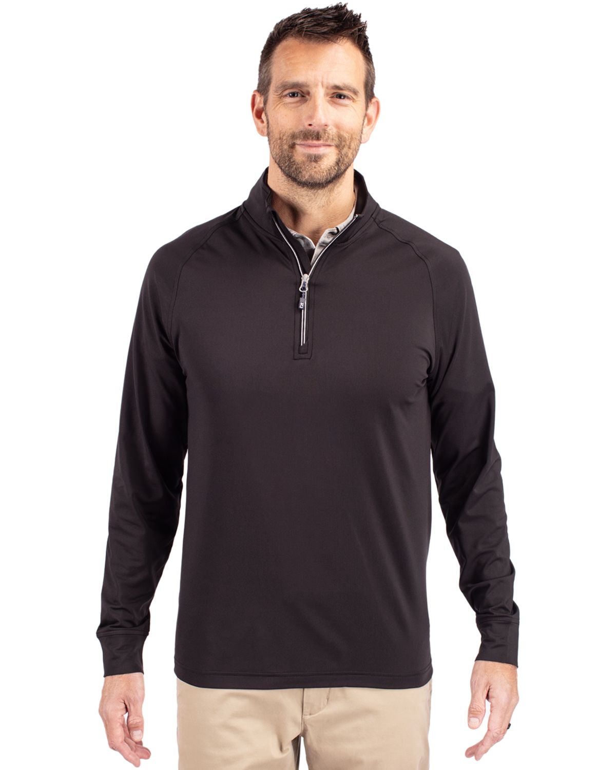 Cutter & Buck® Adapt Eco Knit Stretch Recycled Mens Big and Tall Quarter Zip Pull Over