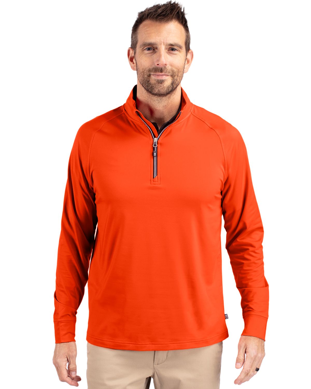 Cutter & Buck® Adapt Eco Knit Stretch Recycled Mens Quarter Zip Pull Over