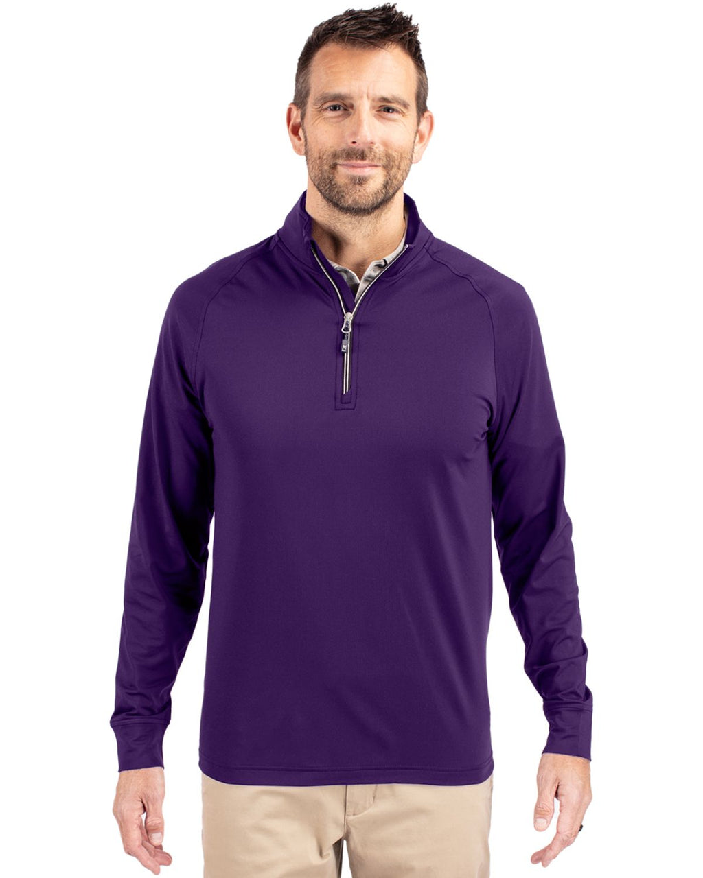 Cutter & Buck® Adapt Eco Knit Stretch Recycled Mens Quarter Zip Pull Over