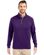 Cutter & Buck® Adapt Eco Knit Stretch Recycled Mens Quarter Zip Pull Over