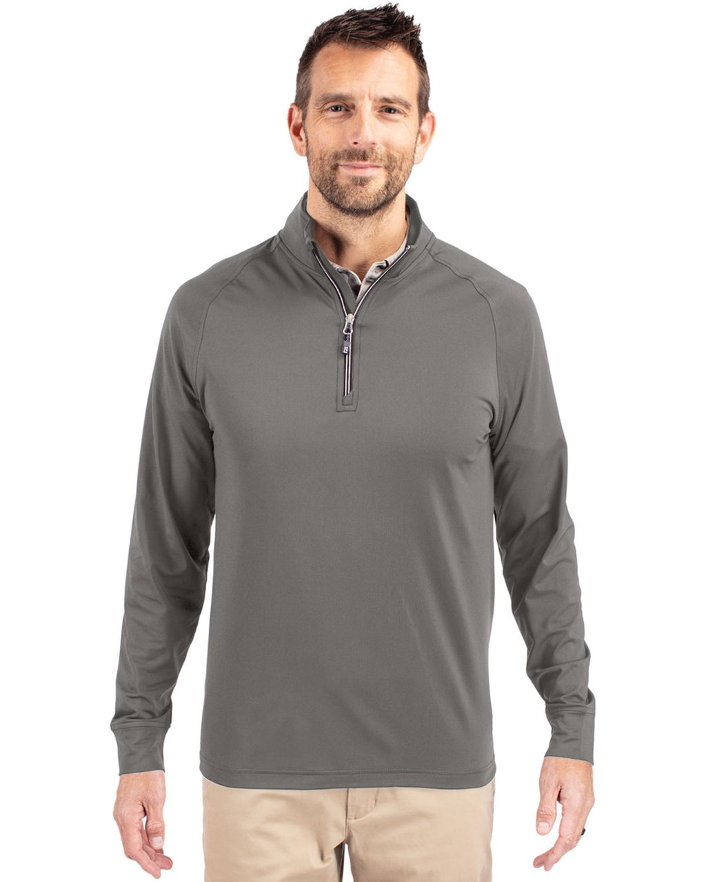 Cutter & Buck® Adapt Eco Knit Stretch Recycled Mens Quarter Zip Pull Over