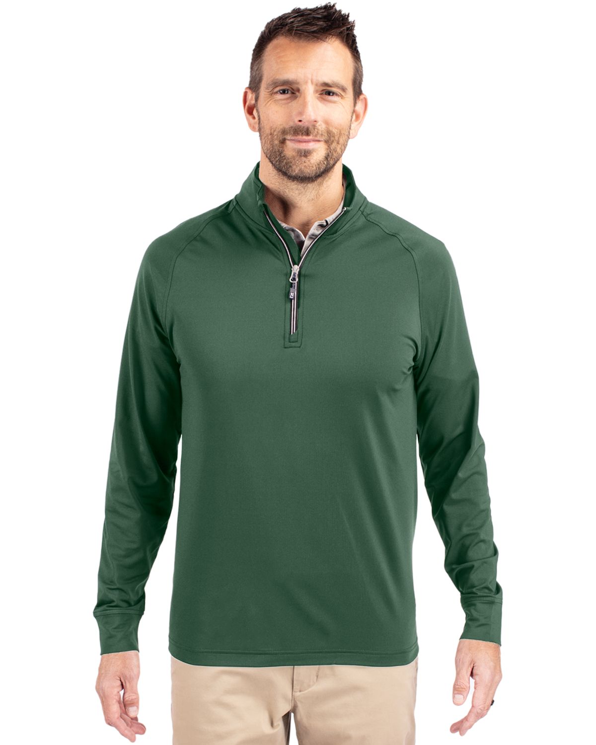 Cutter & Buck® Adapt Eco Knit Stretch Recycled Mens Quarter Zip Pull Over