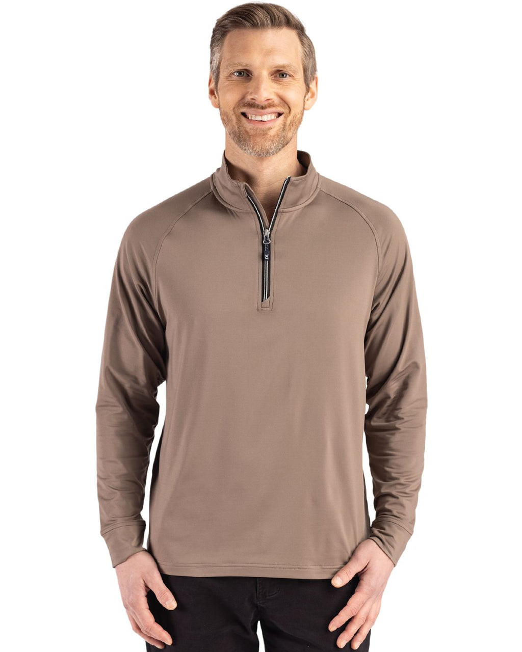 Cutter & Buck® Adapt Eco Knit Stretch Recycled Mens Quarter Zip Pull Over