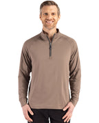Cutter & Buck® Adapt Eco Knit Stretch Recycled Mens Quarter Zip Pull Over