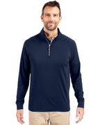 Cutter & Buck® Adapt Eco Knit Stretch Recycled Mens Big and Tall Quarter Zip Pull Over