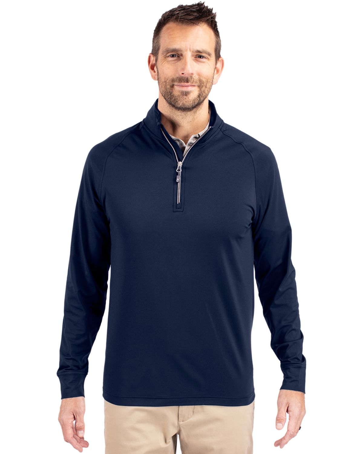 Cutter & Buck® Adapt Eco Knit Stretch Recycled Mens Quarter Zip Pull Over