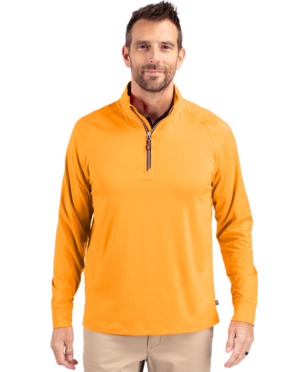 Cutter & Buck® Adapt Eco Knit Stretch Recycled Mens Quarter Zip Pull Over