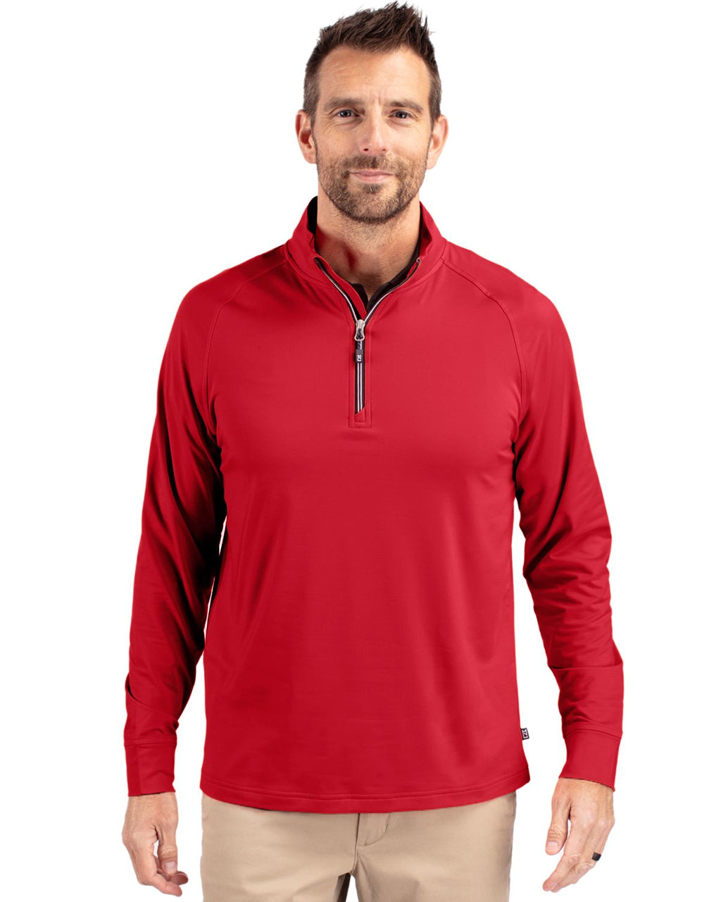 Cutter & Buck® Adapt Eco Knit Stretch Recycled Mens Quarter Zip Pull Over