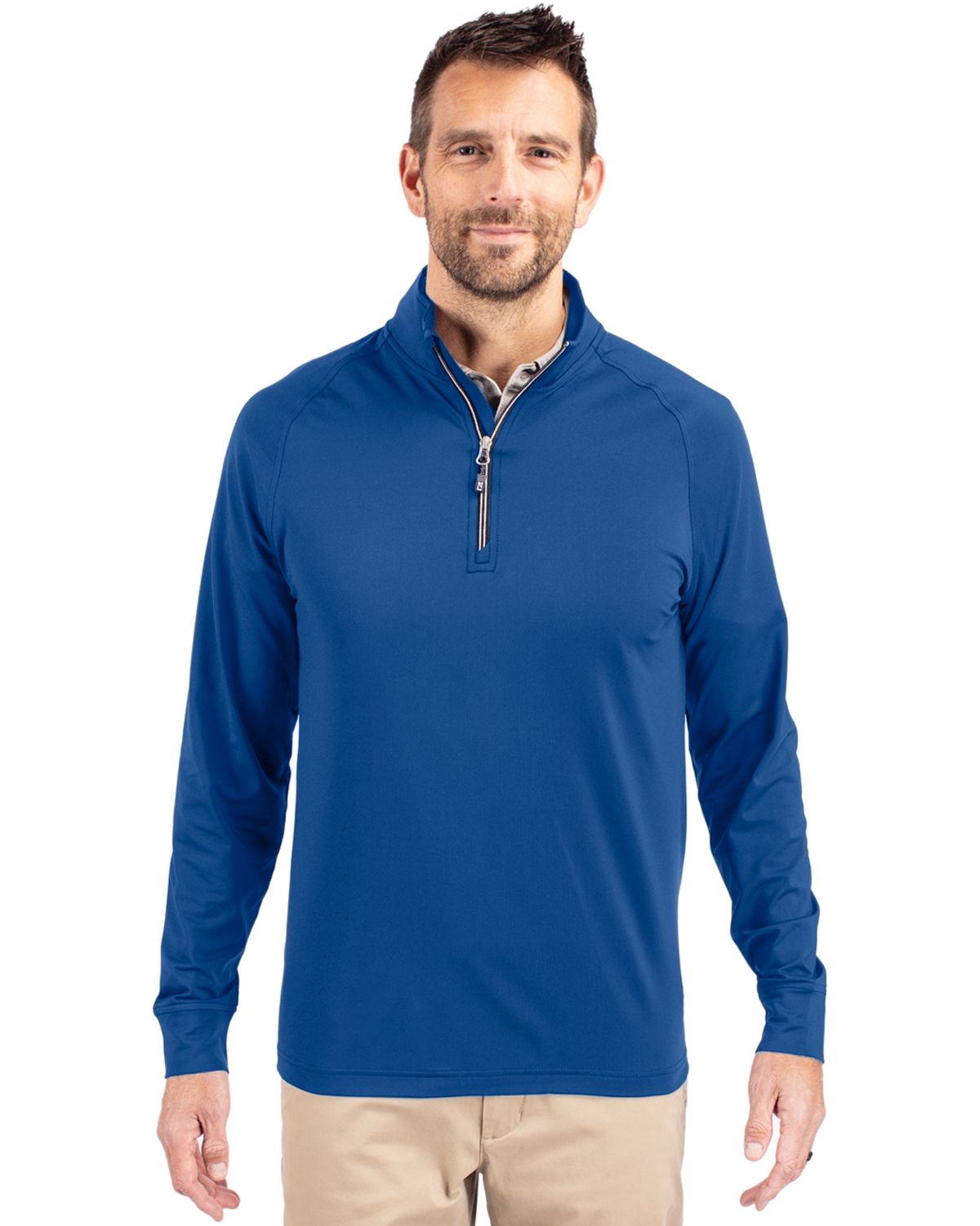 Cutter & Buck® Adapt Eco Knit Stretch Recycled Mens Big and Tall Quarter Zip Pull Over