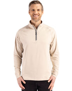Cutter & Buck® Adapt Eco Knit Stretch Recycled Mens Quarter Zip Pull Over