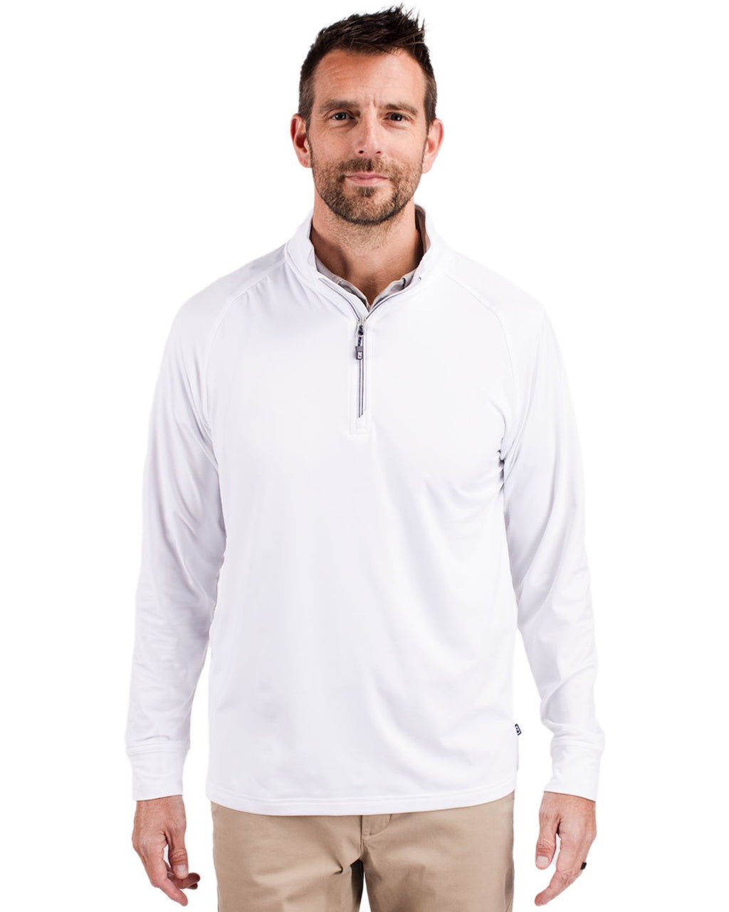 Cutter & Buck® Adapt Eco Knit Stretch Recycled Mens Quarter Zip Pull Over