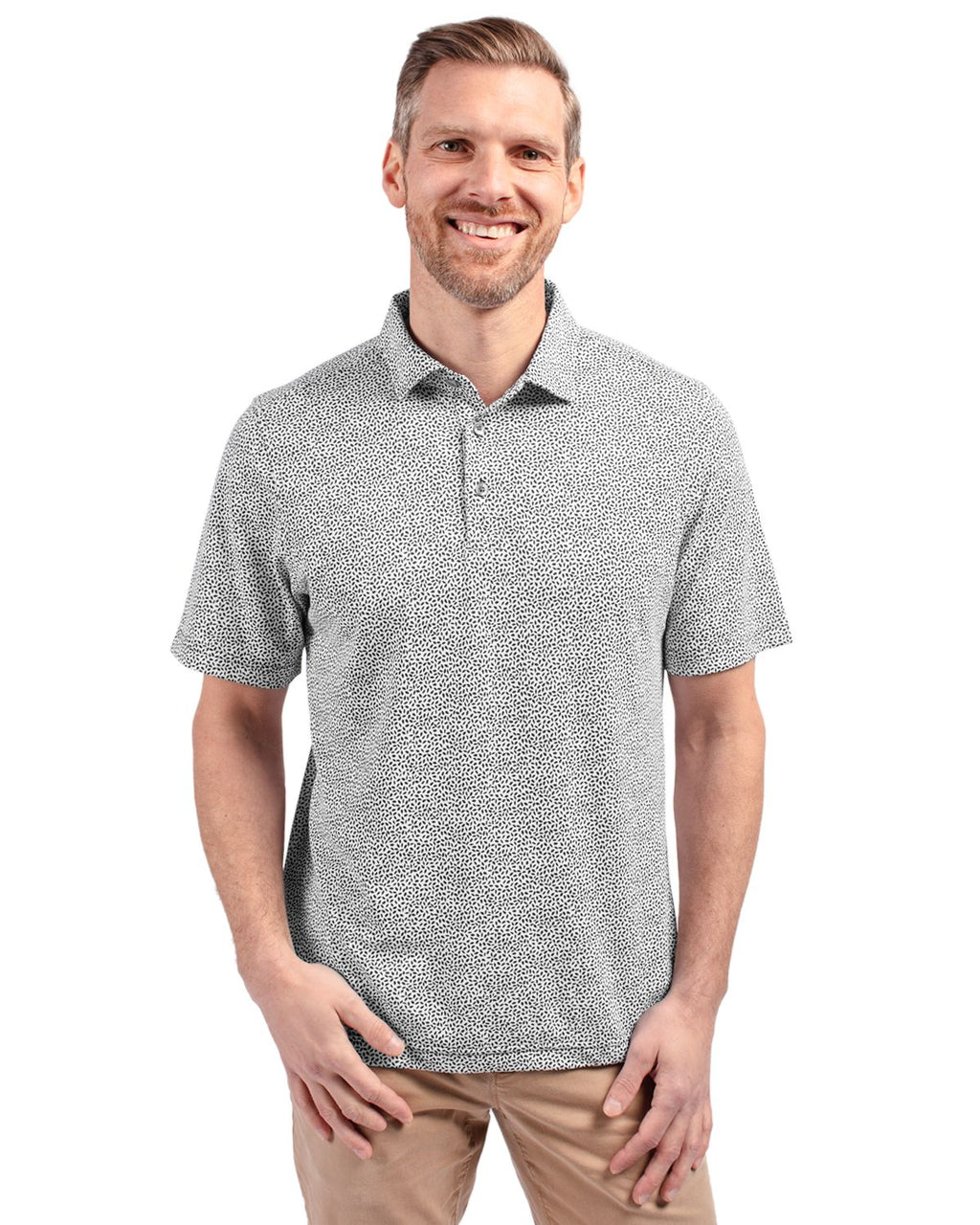 Cutter & Buck® Virtue Eco Pique Botanical Print Recycled Mens Polo