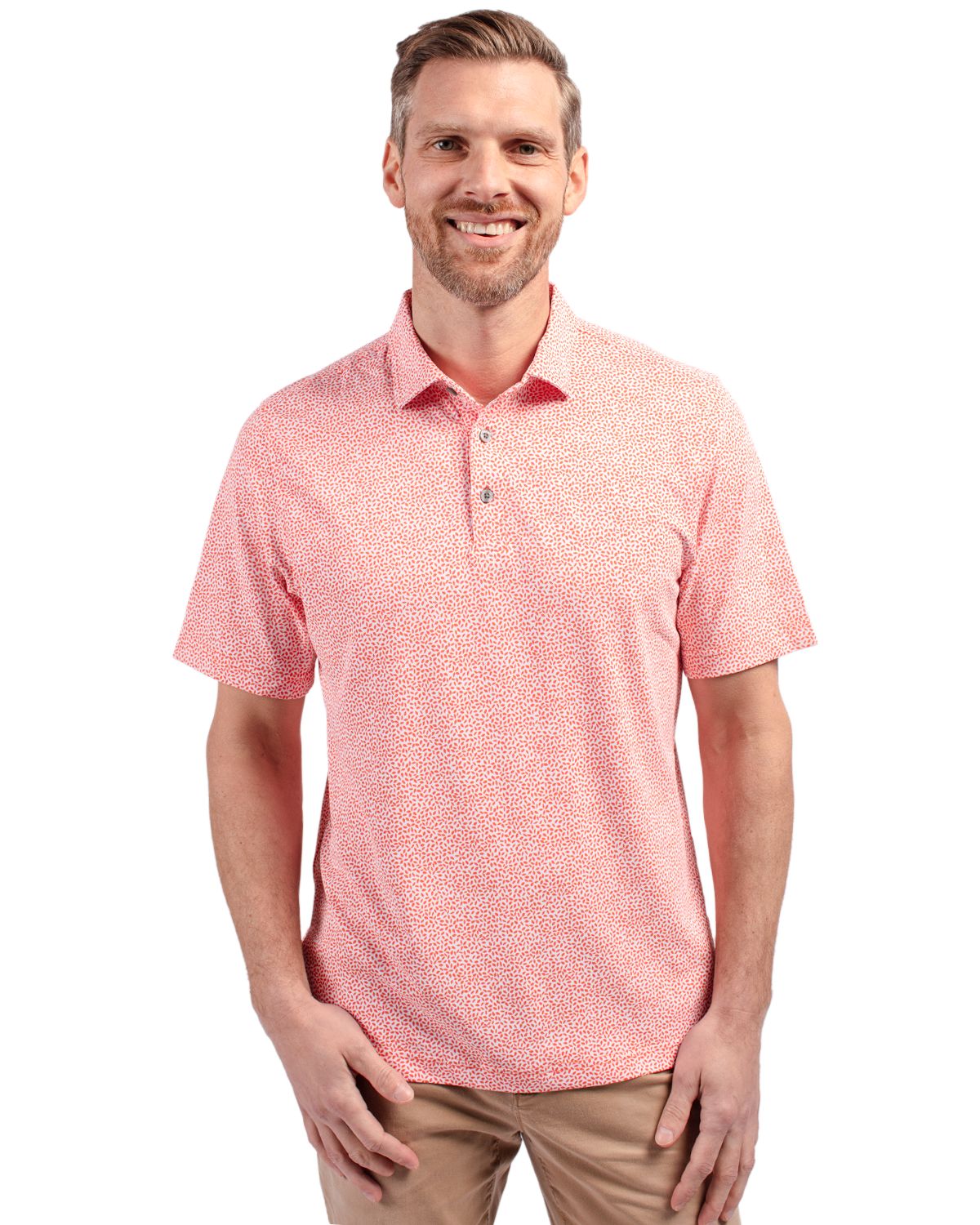 Cutter & Buck® Virtue Eco Pique Botanical Print Recycled Mens Polo