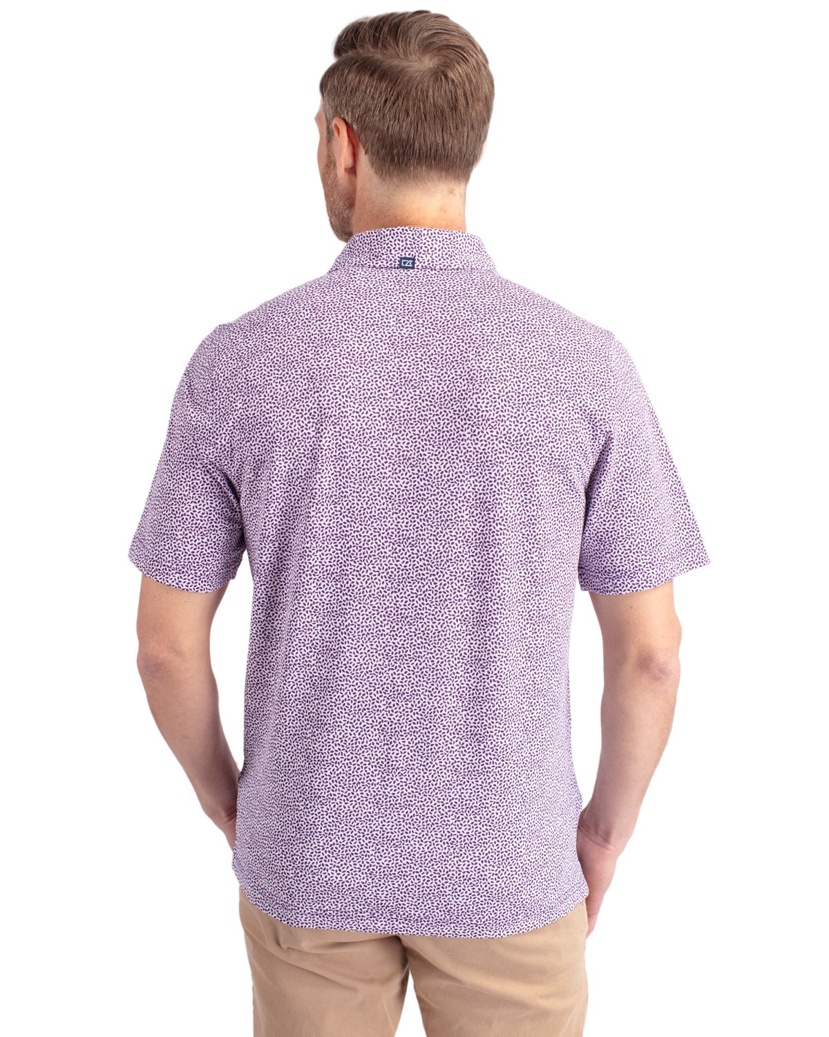 Cutter & Buck® Virtue Eco Pique Botanical Print Recycled Mens Polo