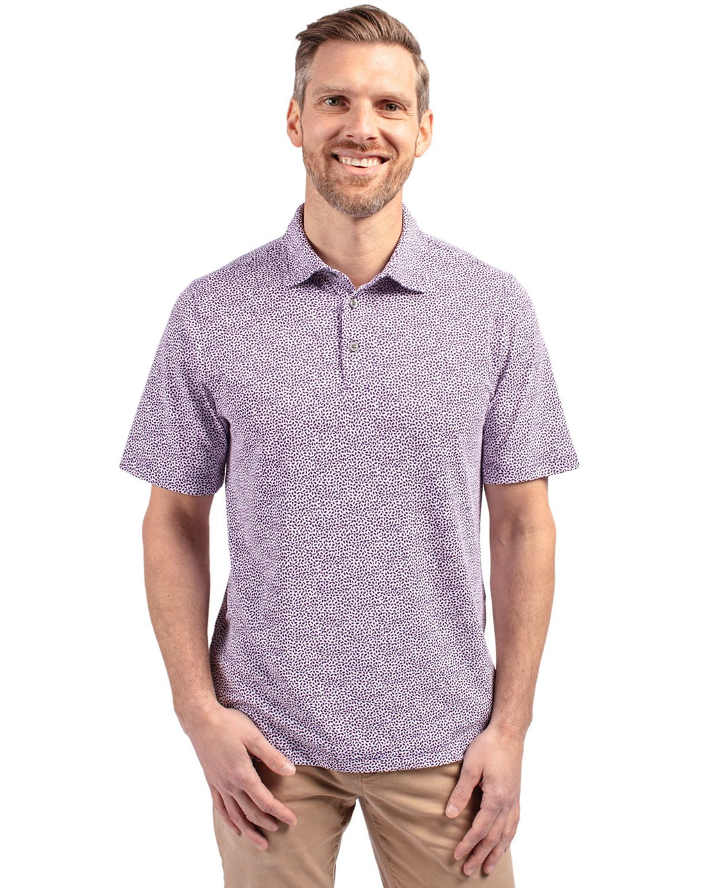 Cutter & Buck® Virtue Eco Pique Botanical Print Recycled Mens Polo