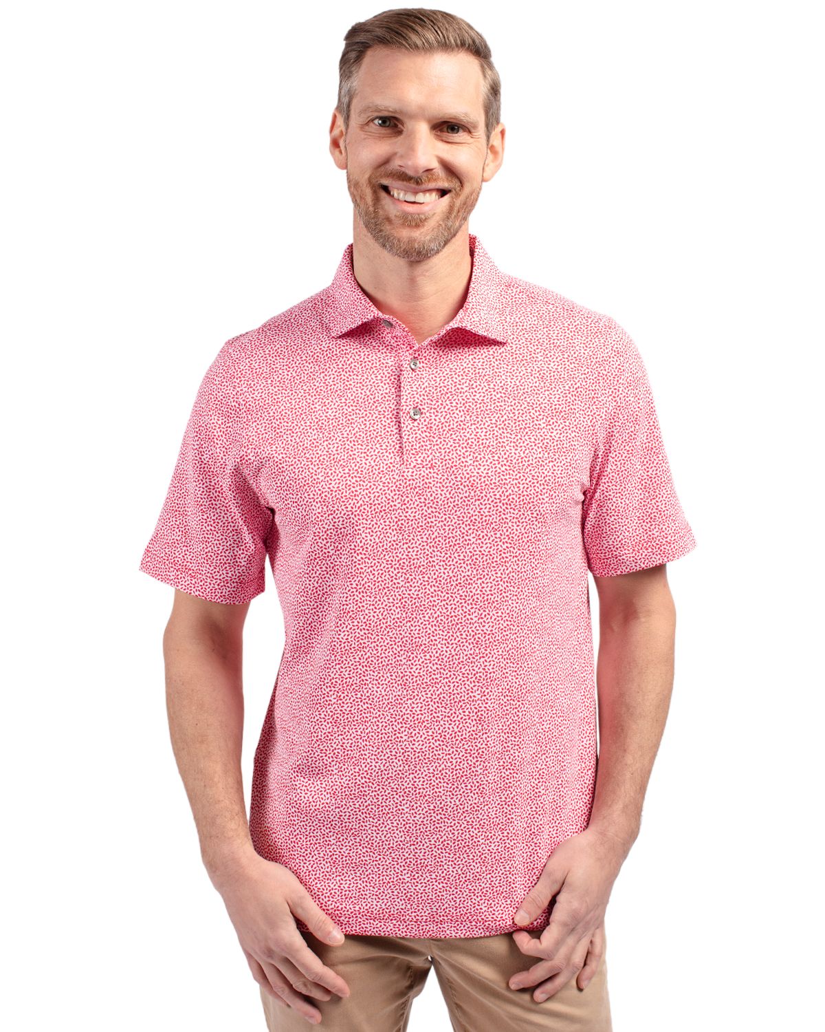 Cutter & Buck® Virtue Eco Pique Botanical Print Recycled Mens Polo