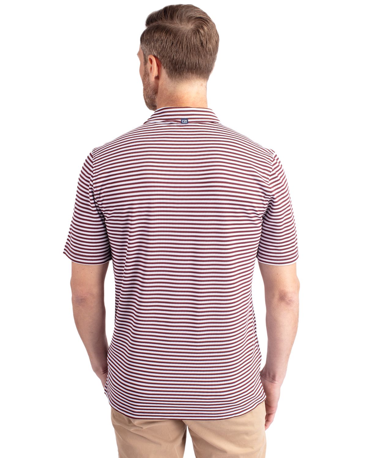Cutter & Buck® Virtue Eco Pique Stripe Recycled Mens Polo