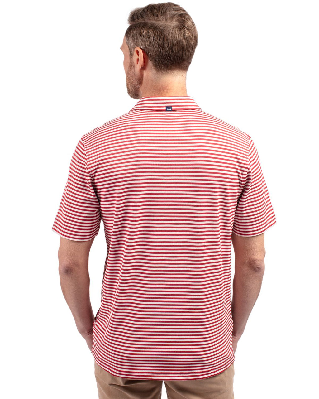 Cutter & Buck® Virtue Eco Pique Stripe Recycled Mens Polo