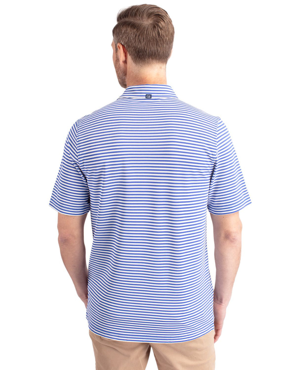 Cutter & Buck® Virtue Eco Pique Stripe Recycled Mens Polo
