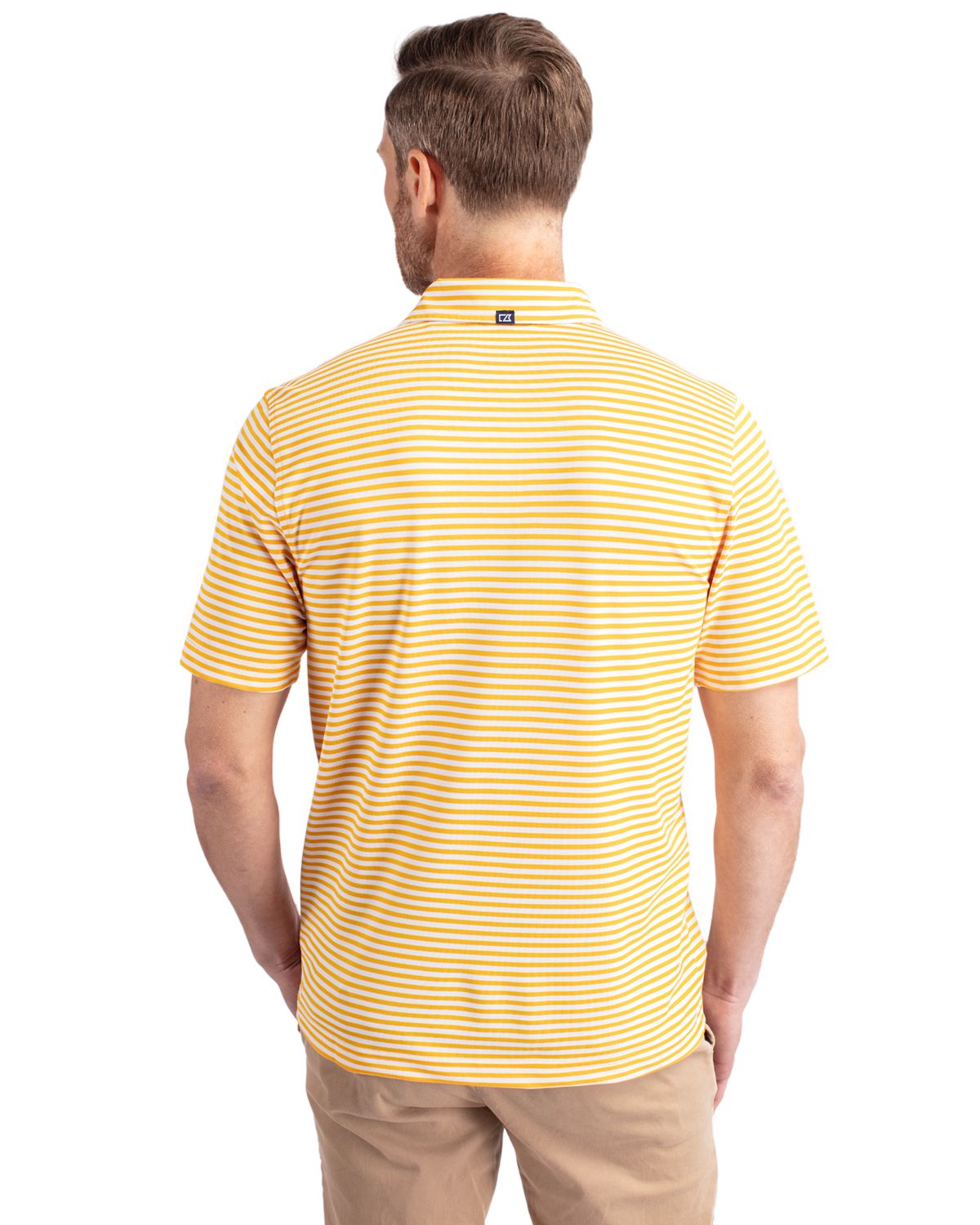 Cutter & Buck® Virtue Eco Pique Stripe Recycled Mens Polo