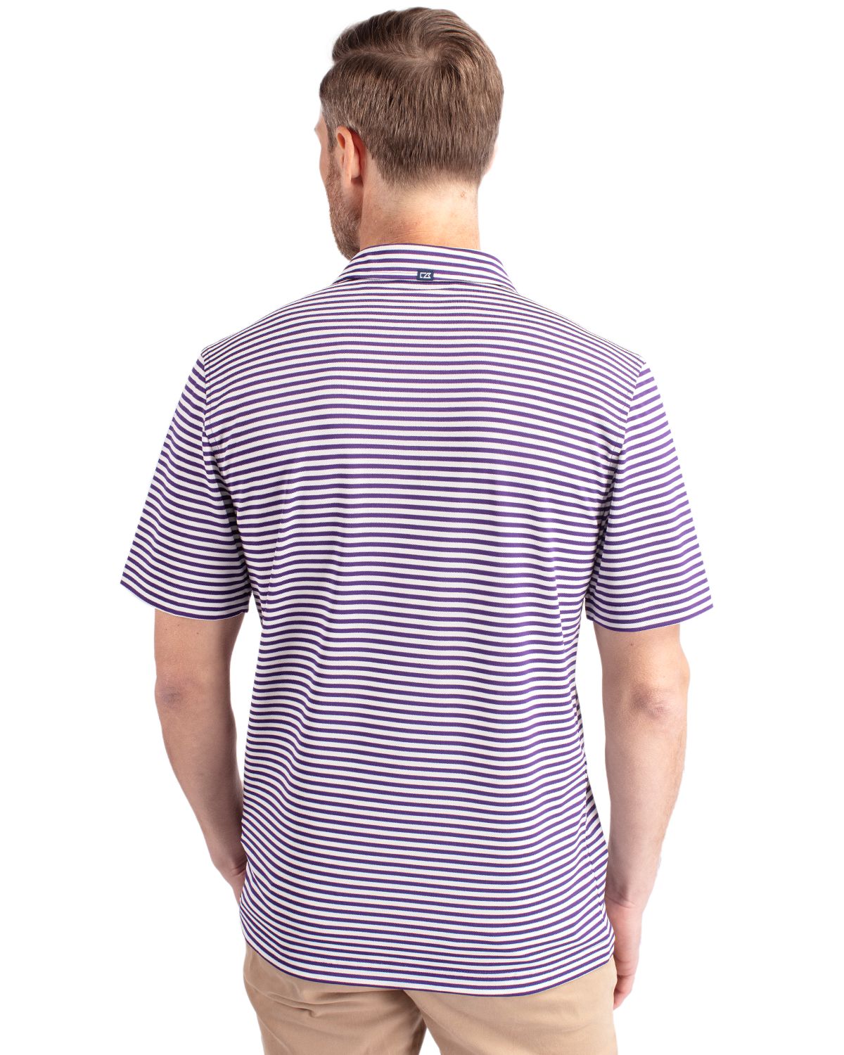 Cutter & Buck® Virtue Eco Pique Stripe Recycled Mens Polo
