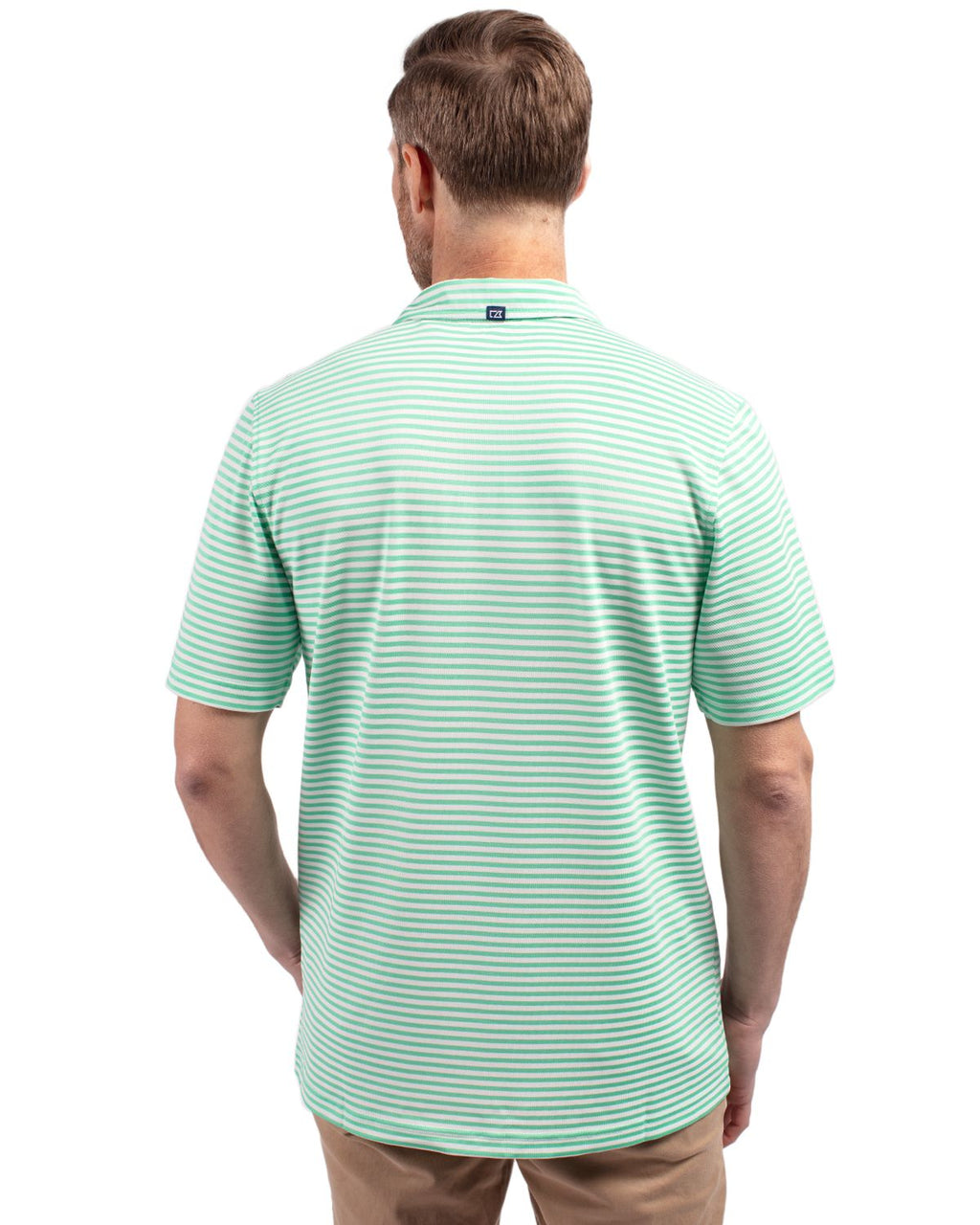 Cutter & Buck® Virtue Eco Pique Stripe Recycled Mens Polo