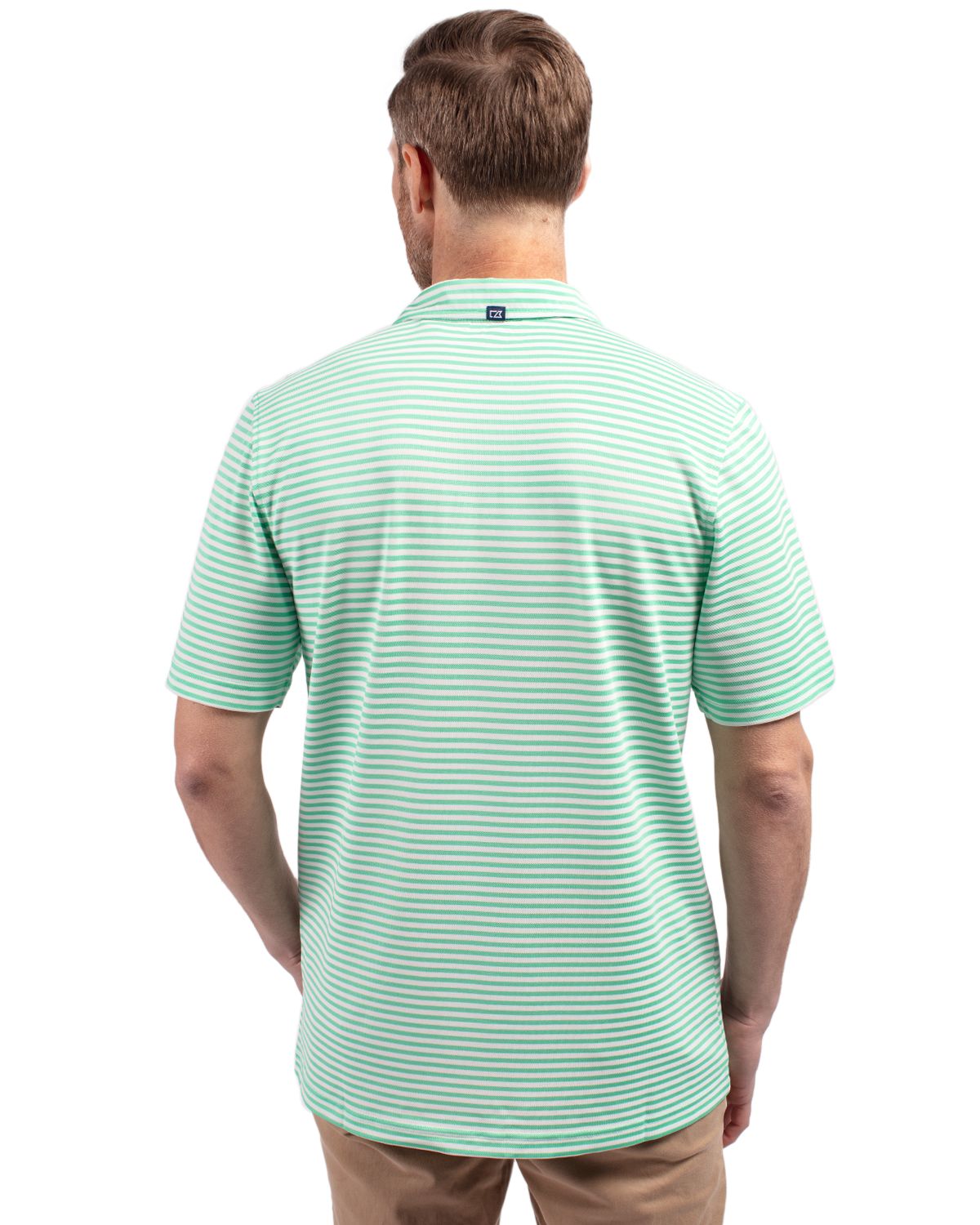 Cutter & Buck® Virtue Eco Pique Stripe Recycled Mens Polo