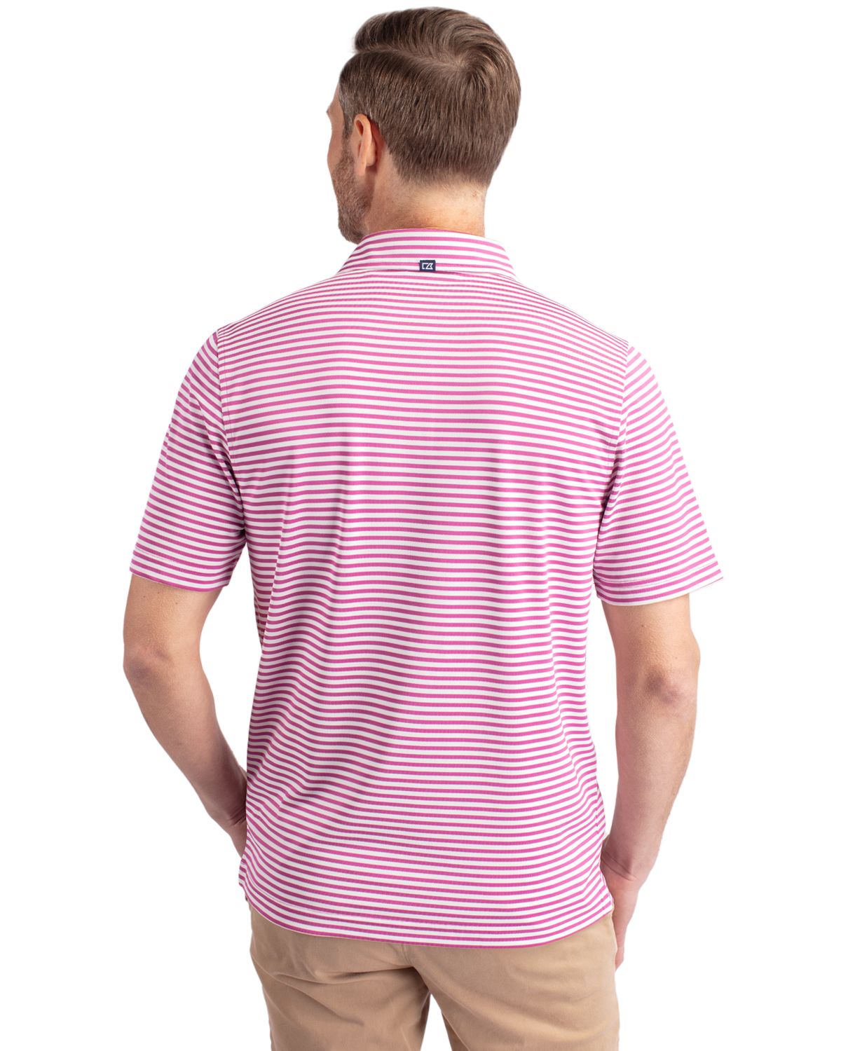 Cutter & Buck® Virtue Eco Pique Stripe Recycled Mens Polo