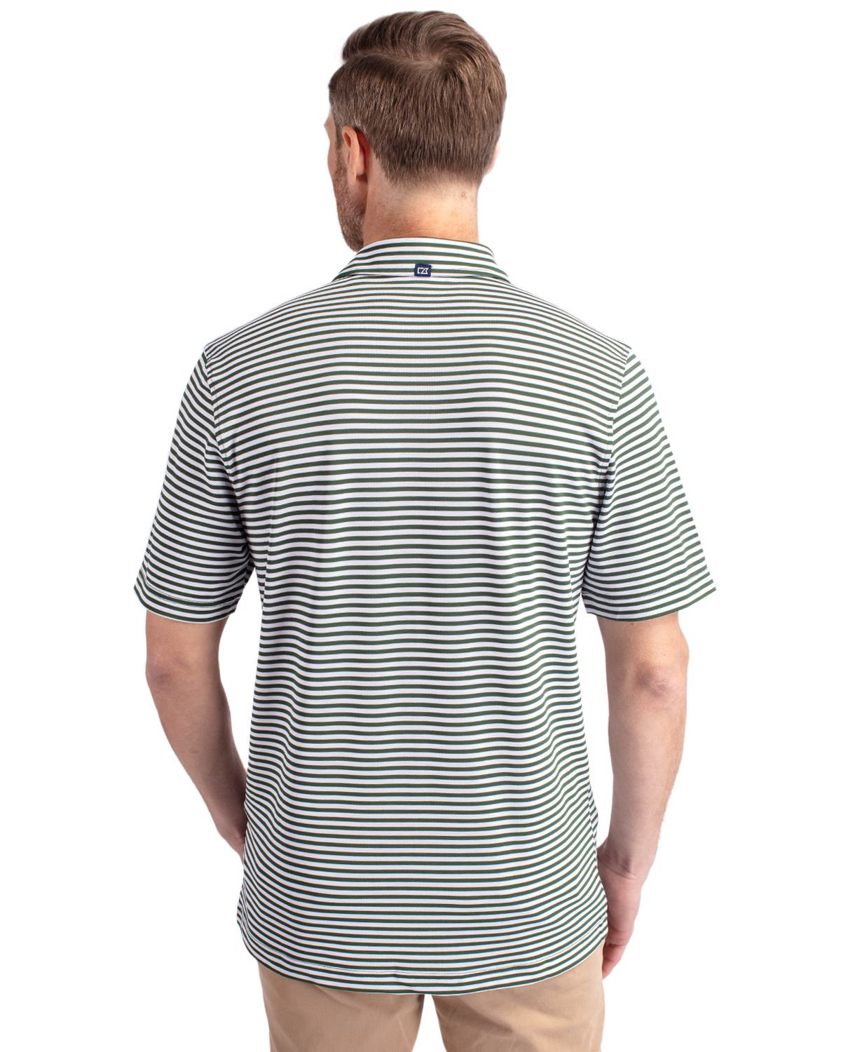Cutter & Buck® Virtue Eco Pique Stripe Recycled Mens Polo