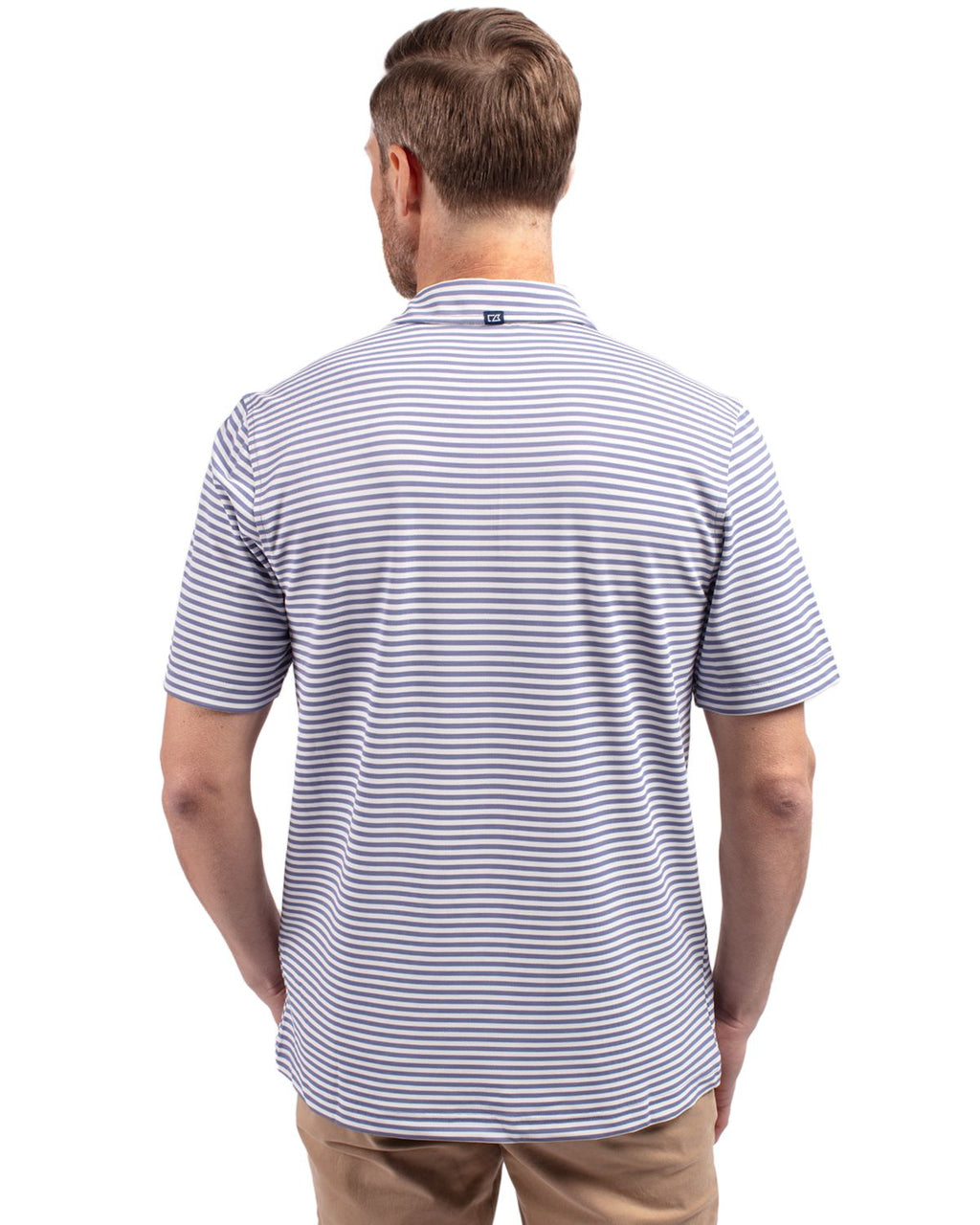 Cutter & Buck® Virtue Eco Pique Stripe Recycled Mens Polo