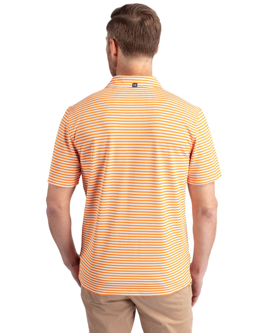 Cutter & Buck® Virtue Eco Pique Stripe Recycled Mens Polo