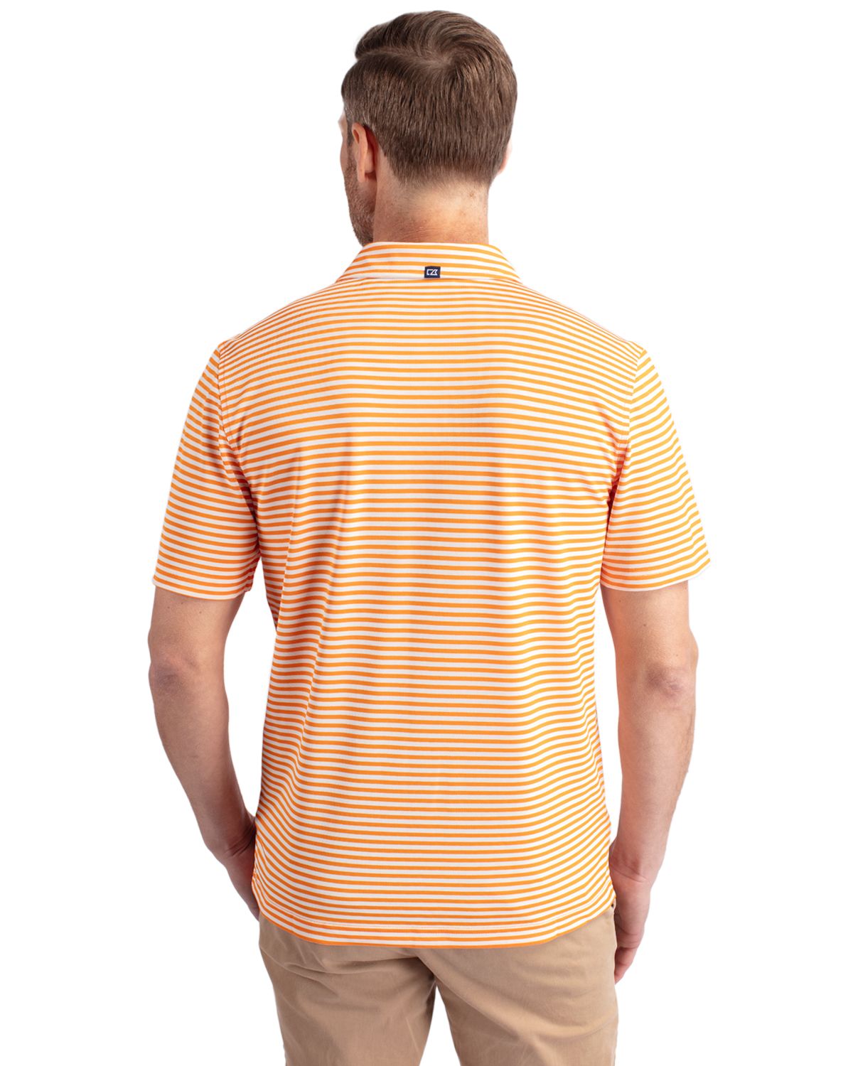 Cutter & Buck® Virtue Eco Pique Stripe Recycled Mens Polo