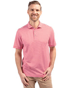 Cutter & Buck® Virtue Eco Pique Stripe Recycled Mens Big and Tall Polo