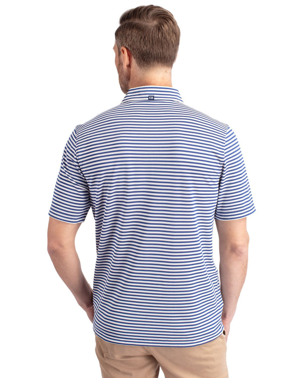 Cutter & Buck® Virtue Eco Pique Stripe Recycled Mens Polo