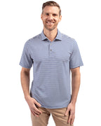 Cutter & Buck® Virtue Eco Pique Stripe Recycled Mens Polo