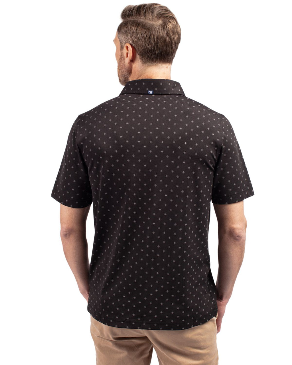 Cutter & Buck® Virtue Eco Pique Tile Print Recycled Mens Polo