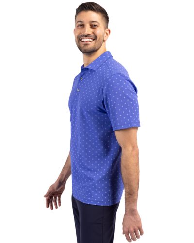 Cutter & Buck® Virtue Eco Pique Tile Print Recycled Mens Big & Tall Polo