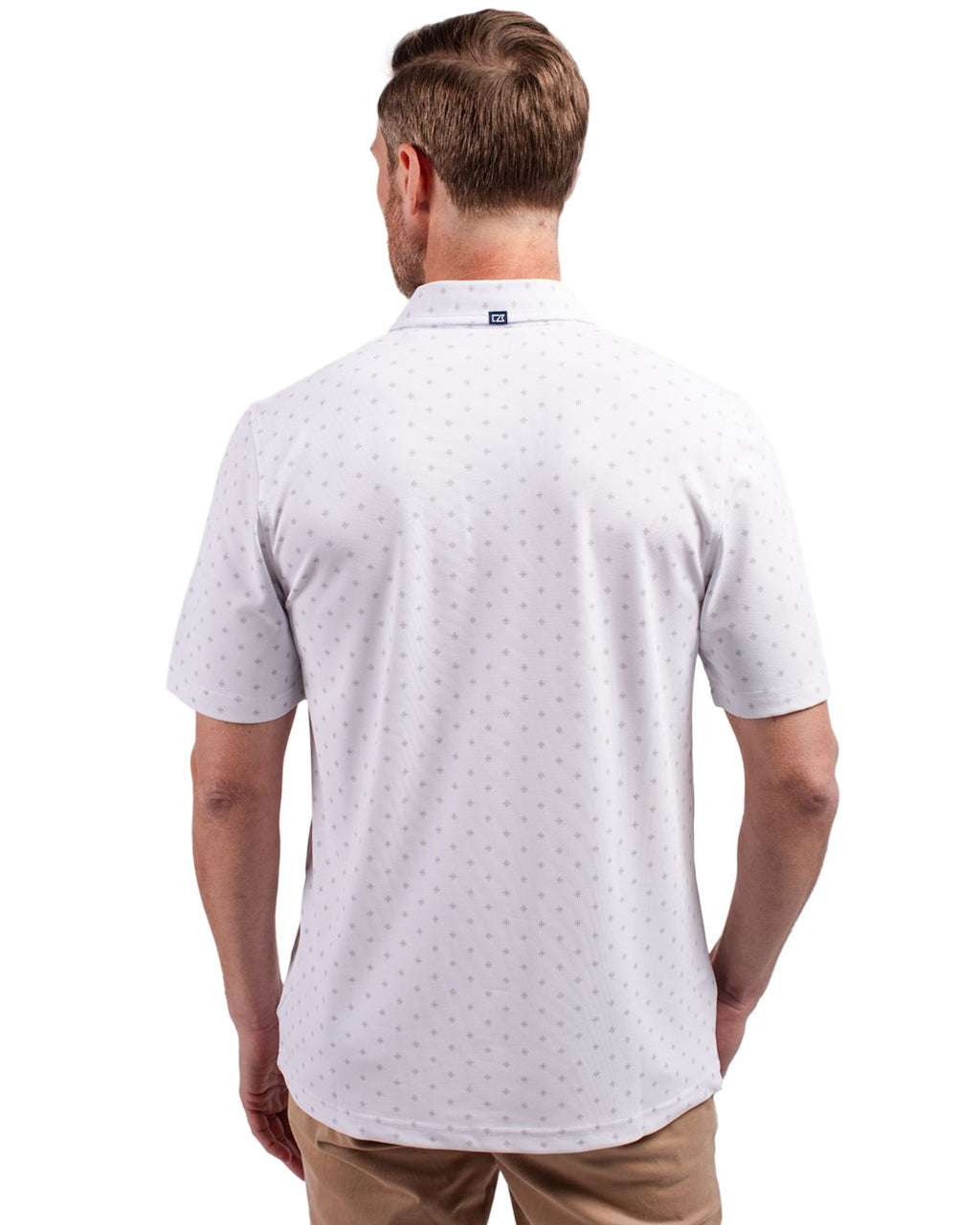 Cutter & Buck® Virtue Eco Pique Tile Print Recycled Mens Big & Tall Polo