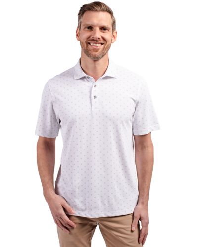 Cutter & Buck® Virtue Eco Pique Tile Print Recycled Mens Big & Tall Polo