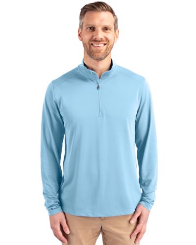 Cutter & Buck® Virtue Eco Pique Recycled Quarter Zip Mens Pull Over