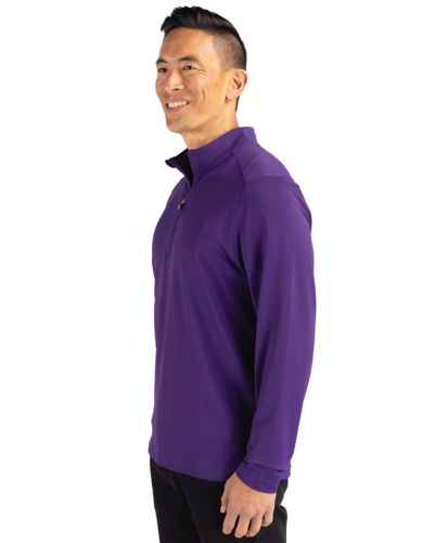 Cutter & Buck® Virtue Eco Pique Recycled Quarter Zip Mens Pull Over