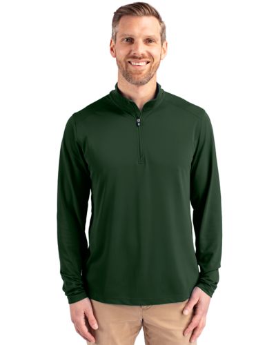 Cutter & Buck® Virtue Eco Pique Recycled Quarter Zip Mens Pull Over