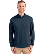 Cutter & Buck® Virtue Eco Pique Recycled Quarter Zip Mens Big & Tall Pull Over