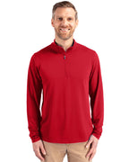 Cutter & Buck® Virtue Eco Pique Recycled Quarter Zip Mens Big & Tall Pull Over