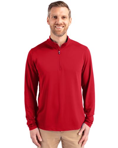 Cutter & Buck® Virtue Eco Pique Recycled Quarter Zip Mens Pull Over