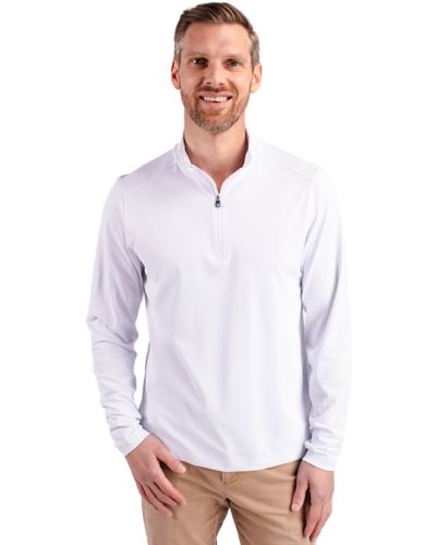 Cutter & Buck® Virtue Eco Pique Recycled Quarter Zip Mens Pull Over
